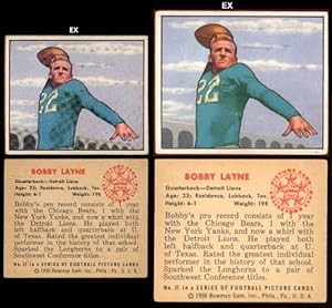 1950 Bowman Regular (Football) Card# 37 Bobby Layne of the Detroit Lions VG Condition