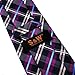 S14 Shlax&Wing Extra Long Size Checked Purple Mens Neckties Ties Silk
