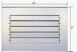 C.R. LAURENCE AMG1280 CRL Clear 12 X 8 Adjustable Louver Acrylic Mirror Grille
