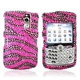 For Blackberry Curve 8330 Bling Hard Case HotPink Zebra