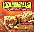 Nature Valley Sweet & Salty Nut Granola Bars, Peanut, 6-Count Boxes (Pack of 12)