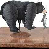 Tabletop Sculpture Metal Decor Rustic Black Bear Fishing - Regal Art #R177