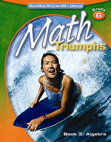 math triumphs grade 6 student study guide book 3 algebra math intervention k 5