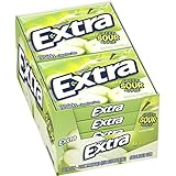 Extra Sour Green Apple Sugarfree Gum,15 Count (Pack of 10)