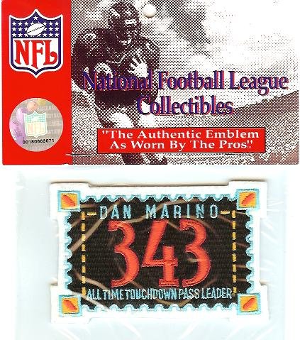 Miami Dolphins Dan Marino 343 TD Patch - Official NFL Licensed