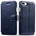 iPhone 8 Plus Case, iPhone 7 Plus Case, Pasonomi iPhone 7 Plus Leather Wallet Case - [Slim Fit] Vintage Flip Case Cover with Stand Function & Credit Card Slots for iPhone 8 Plus & 7 Plus (Dark Blue)