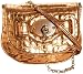 Oryany Handbags Carrie Metallic Croc-Print Pouchette,Bronze/Platina/Silver,one size