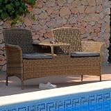 Suntime Lyon Rattan Tete-a-Tete Chair