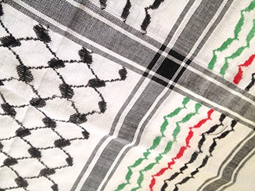 Palestine Flag Colour Kafiya Scarf Hirbawi Keffiyeh Yasser Arafat Shemagh Shawl
