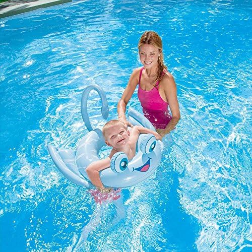 Cartoon inflatable swimming pool baby swimming floating circle children swimming seat ring , flying fish 86*69cm