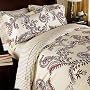 Tropical Print Red Floral Bedding Duvet Cover Set Queen