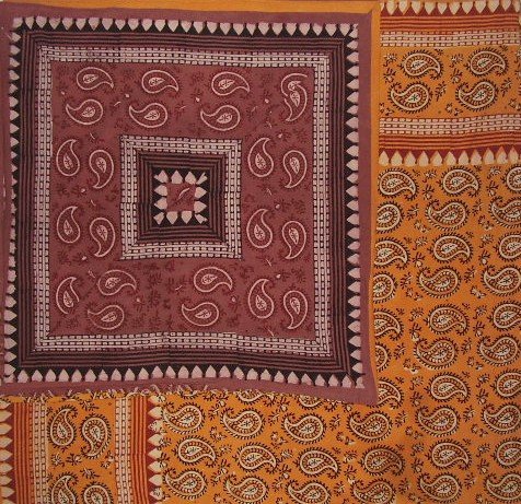 Reversible Duvet Cover-Dabu Block Print-Full/Queen