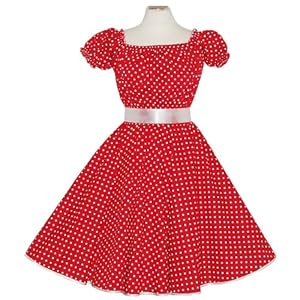 Maggie Rockabilly Kleid 50er 60er Jahre Abendkleid Petticoat Baumwolle Grösse 36-40