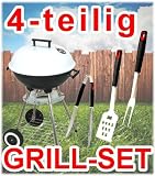Produkt-Bild: Kugelgrill Set + 3-tlg. Grillbesteck-Set / Barbecuegrill / Holzkohlegrill