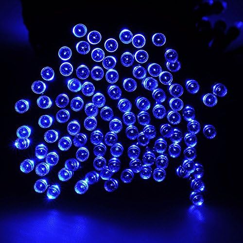 TOPEST Solar Powered Lights String 40 Meters Long 400 Bright LED Bulbs Outdoor and Indoor Decor for Gardens Patio Lawn Yard Porch Garden Fence Christmas Trees and Camper - L00010 (Blue)
