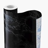 Ultra Black Marble Contact Paper, 18 x 15'