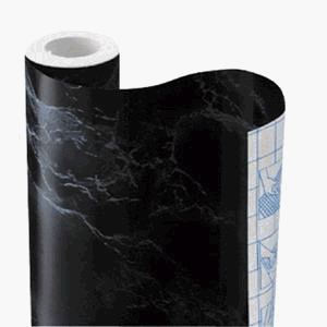 Ultra Black Marble Contact Paper, 18 x 15'