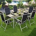 ALU SITZGARNITUR GARTENM&Ouml;BEL GARNITUR SITZGRUPPE 8-teilig gepolstert