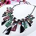 Qiyun (TM) Colorful Enamel Bow Rhinestone Bib Graduated Lavaliere Chain Necklace