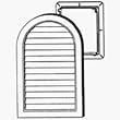 Alcoa Home Exteriors RDTOPGV14 PW Round Top Gable Vent
