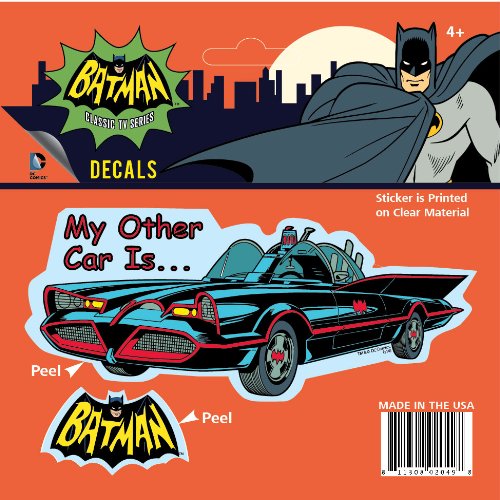 Batman Classic 1966 TV Series Batmobile Car Window Sticker Decal