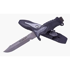 IST Titanium Knife Sharp Tip No Rust Dive Knife