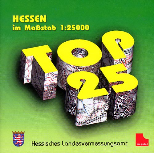 Hessen im Maßstab 1 : 25.000, 2 CD-ROMs Für Windows ab 95/NT. 1 : 25.000