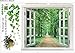EMIRACLEZE Christmas Gift Holiday Shopping 3d Tree Flower Windows Avenue Removable Mural Wall Stickers Wall Decal for Television Background Home Decor