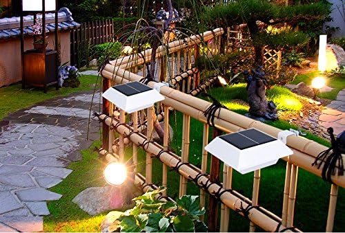 iWG Solar Powered Smart Motion Sensor LED Roof Fence Gutter Light Cool White Pathway Lamp for Indoor Outdoor Permanent or Portable for Garden Garage Shed Walkways Stairs