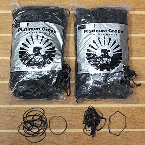 Platinum Crepe #32 Black Rubber Bands - 1Lb.