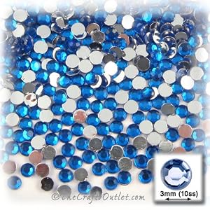 1440pc-Rhinestones-Round-3mm-10ss-flatback-Royal-Blue-RBL