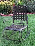 Santa Fe Iron Nailhead Rocker (Matte Brown) (40H x 24W x 37D)