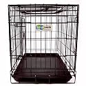 36" GoGo Spring Latch Double Door Black Epoxy Folding Wire Crate