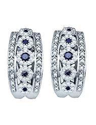 10K White Gold 0.75CT Black Diamond Fashion Earring