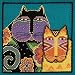 Feline Friends Beaded Counted Cross Stitch Kit (Aida) 2015 Laurel Burch by Mill Hill LB305116
