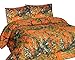 The Woods Premium Microfiber CAMO Sheet Set (Orange, Full)