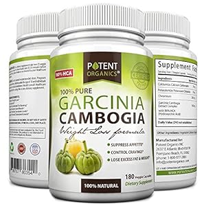 Pure Garcinia Cambogia Extract - 180 Capsules - 80% HCA - Best Weight Loss Supplements - Healthy Digestive System - Natural Appetite Suppressant - 100% Lifetime Money Back Guarantee - Order Risk Free!