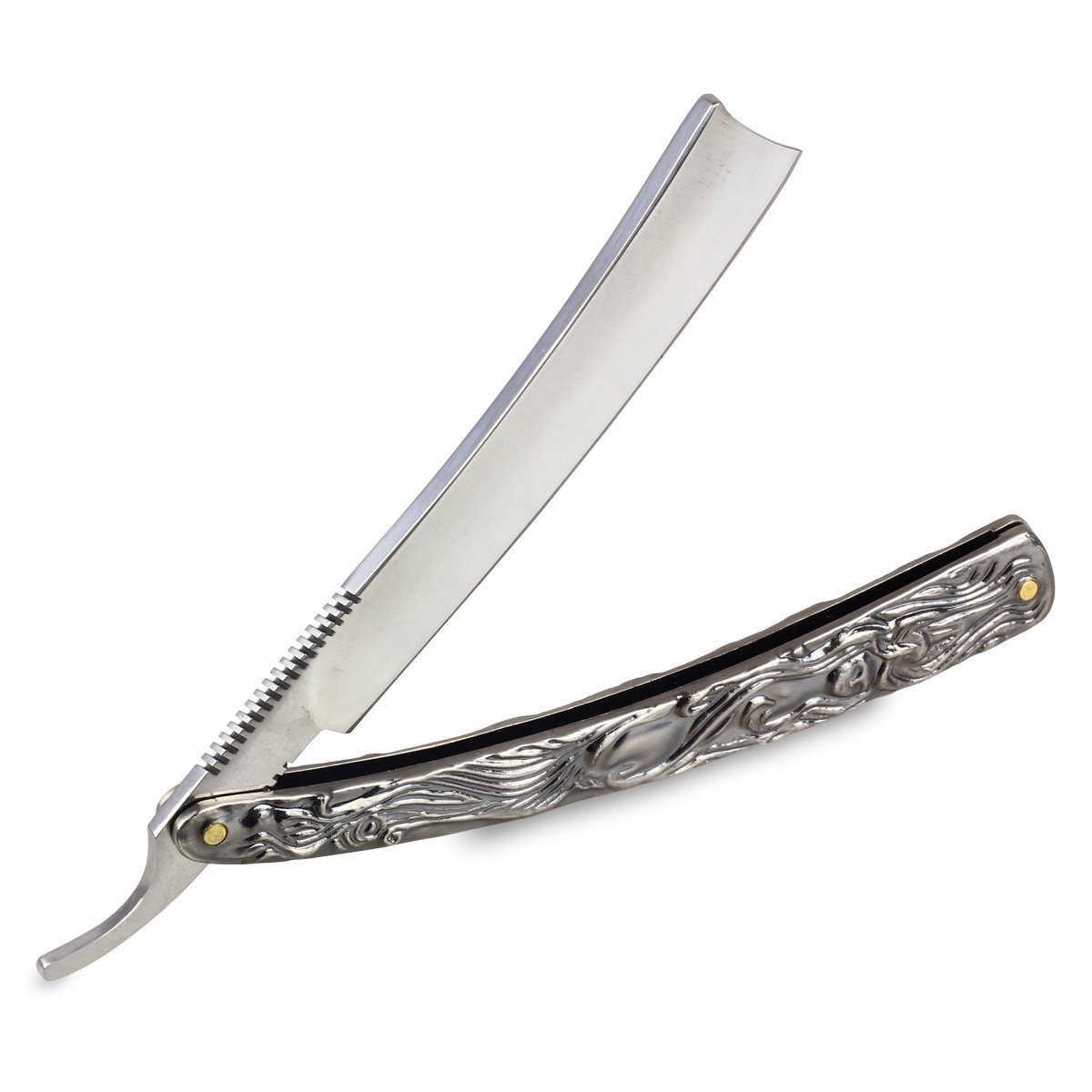 Classic Folding Aluminum Straight Edged Sharp Steel Barber Razor