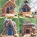 u-hoMEy Miniature Fairy Garden Stone House Statue Home Decoration Outdoor Decor