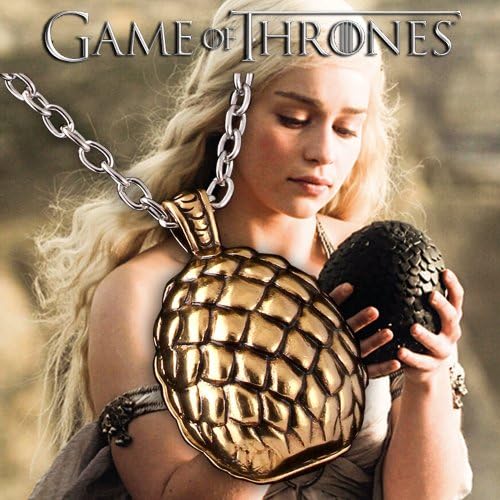 Game of Thrones Dragon Egg Pendant Chain Necklace Daenerys Targaryen Gift