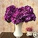 Purple Hydrangea Silk Flowers 5 Heads SOLEDI Artificial Flower Arrangements Bunch Bridal Bouquet Wedding Party Garden Home Decor