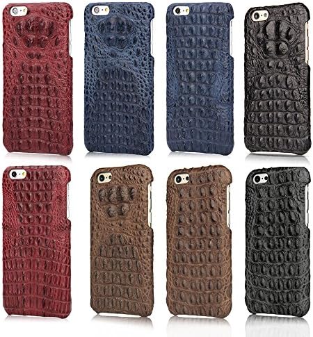 iOuBuy Crocodile Skin Luxury Leather Case for iPhone 6 Plus 5.5 Inch (Brown(head part))