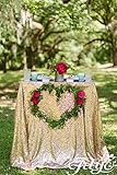 60x102" Sequin RECTANGULAR Tablecloth - Gold