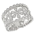 10K White Gold .5ct.t.w. Diamond Flower Ring
