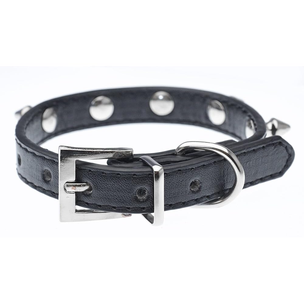 軽量】 ( 黑色, M) 小型狗项圈尖峰[软件]轻巧(黑