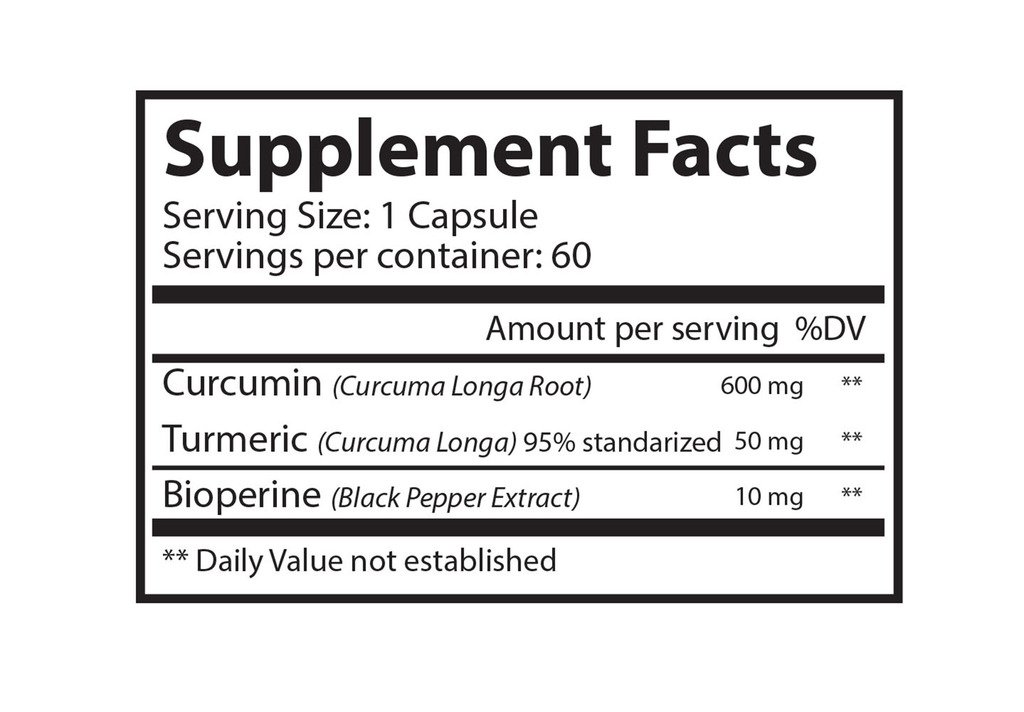 Amazon.com: TURMERIC CURCUMIN 650 mg Anti Inflammatory Pain Relief ...