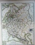 MAP RUSSIA MOSCOW ST PETERSBURG ATLAS GEOGRAPHY c1901