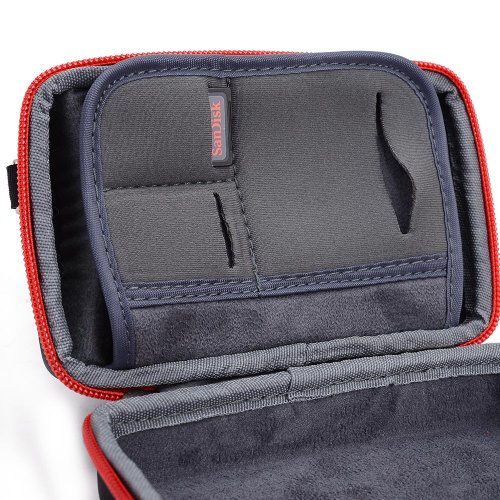 Black / Red Kannon Series Compact System Camera Case for Olympus PEN E