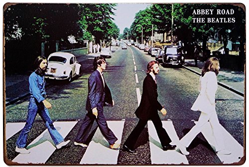 ERLOOD Abbey Road the Beatles Retro Vintage Tin Sign 12