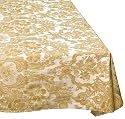 Waterford Kingscourt 70-inch by 104-inch Tablecloth, Gold/Ivory